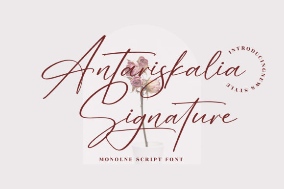 Antariskalia Signature: The Elegant Script Font for Custom Campaigns