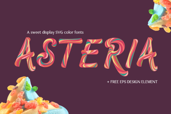 Asteria Color Font for Playful Kids Crafts and Labels