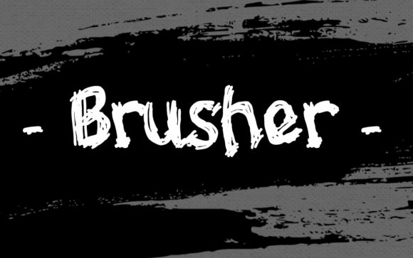 Brusher Typeface: A Creepy Display Font for Dark Crafts