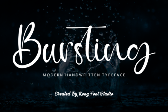 Bursting Font: A Modern Handwritten Typeface for Editorial Design