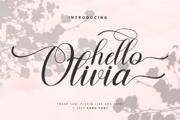 Hello Olivia: A Modern Script Font for Editorial Design