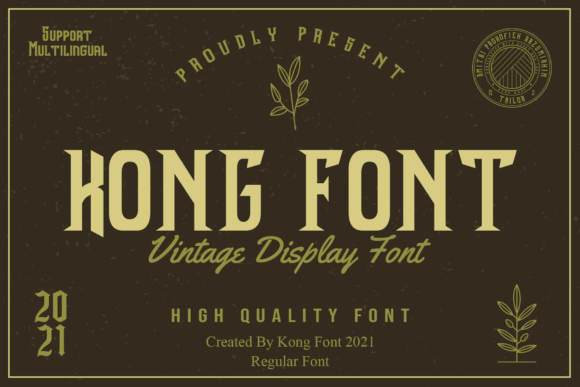 Kong Font: A Vintage Bold Typeface for Dynamic Branding