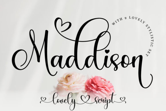 Maddison: A Romantic Script Handwritten Typeface for Editorial Design