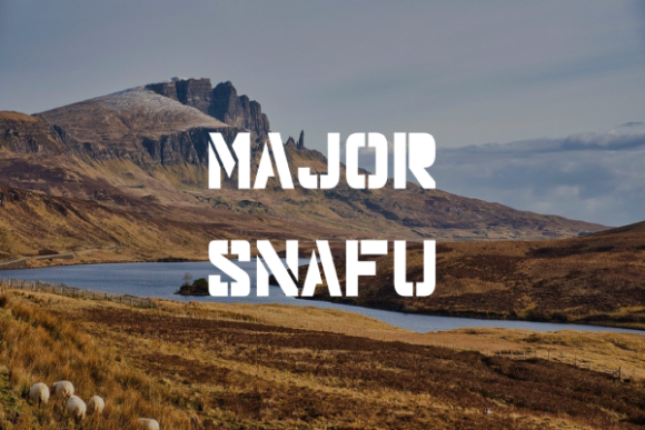 Major Snafu: A Bold Display Font for Editorial Design