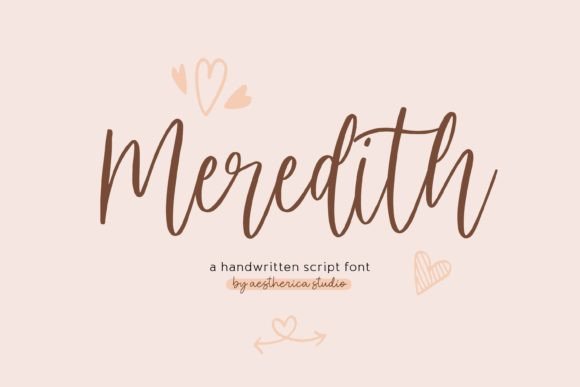Meredith: The Handwritten Script Typeface for Editorial Design