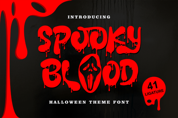 Spooky Blood Font: A Dripping Display Typeface for Editorial Design